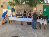 Les restaurateurs qui nous ont régalés. Bar Restaurant Le Sporting, sandwichs, brochettes, frites.