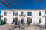 <center>Maison Blanche.</center>Façade vers le parc.